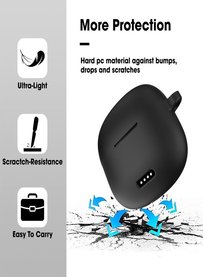 Sounce Silicone Case Cover for GOBOULT Z25 Earbuds | Shockproof Protective Case with Keychain | Front LED Visible | Black - Image 3
